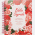 Bíblia Sagrada ARC, capa dura floral rosa com espiral, espaço para anotações e harpa. — Plenitude