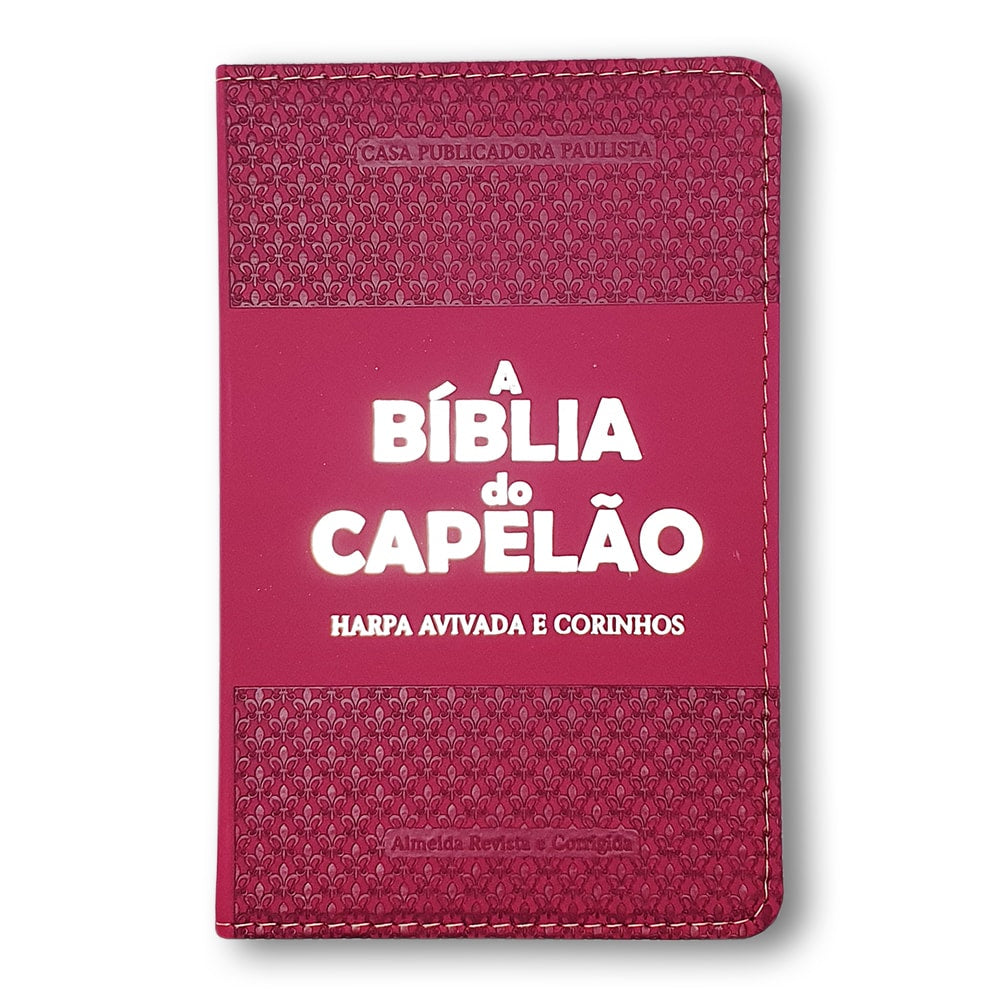 Bíblia do Capelão ARC, capa pink em material sintético, com Harpa Avivada e Corinhos. — Plenitude