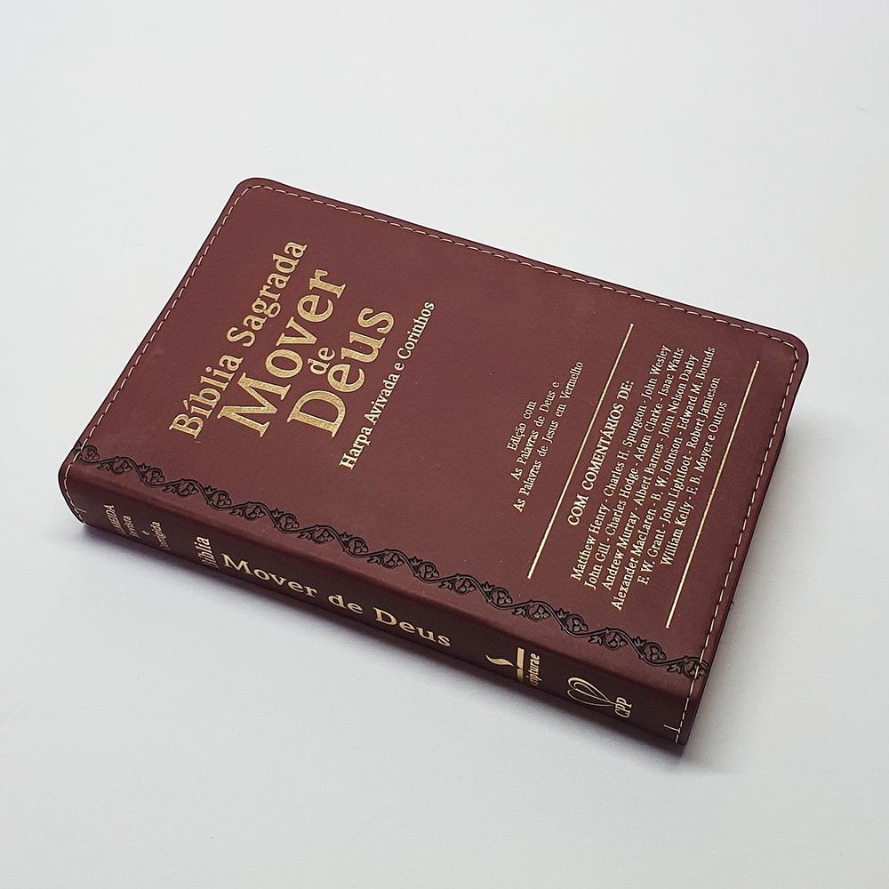 Bíblia Mover de Deus | ARC | Letra Grande | Harpa Avivada e Corinhos | Capa PU Bordo