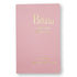 Bíblia Sagrada ARC Letra Hipergigante, capa rosa em PU com detalhes em relevo e letras douradas. — Plenitude