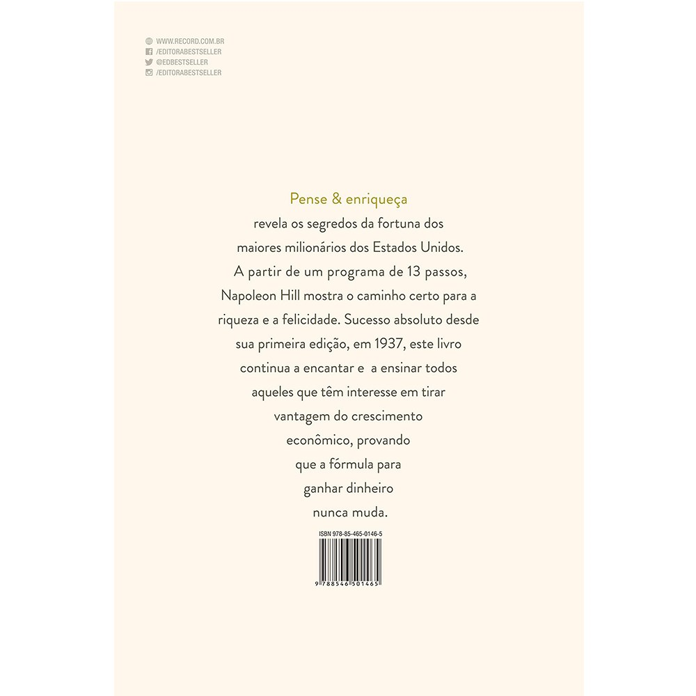 Pense e Enriqueça | Napoleon Hill