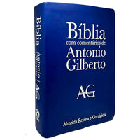 Bíblia com Comentários Antonio Gilberto | ARC | Letra Normal | Capa Azul