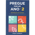 Capa do livro "Pregue Por Um Ano 2" azul com quatro quadrados coloridos representando estações. — Plenitude
