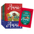 Kit de 8 livros Anne de Green Gables + Diário de Aventuras, capa vermelha e azul com ilustração de Anne. — Plenitude