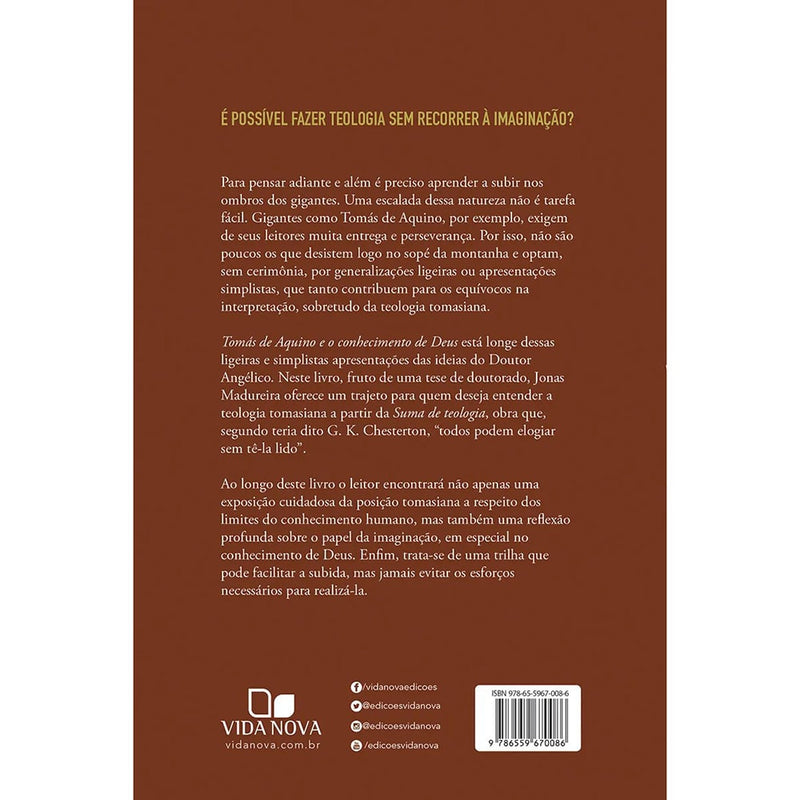 Tomas de Aquino e o conhecimento de Deus | Jonas Madureira