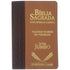 Bíblia Sagrada Harpa Avivada e Corinhos ARC Letra Jumbo, capa PU semi-luxo bicolor marrom e vinho com detalhes em dourado — Plenitude