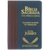 Bíblia Sagrada ARC Letra Jumbo, capa PU bicolor vinho e azul, com Harpa Avivada e Corinhos. — Plenitude