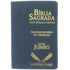 Bíblia Sagrada ARC, capa azul luxo com textura, letra Jumbo, Palavras de Jesus em vermelho. — Plenitude