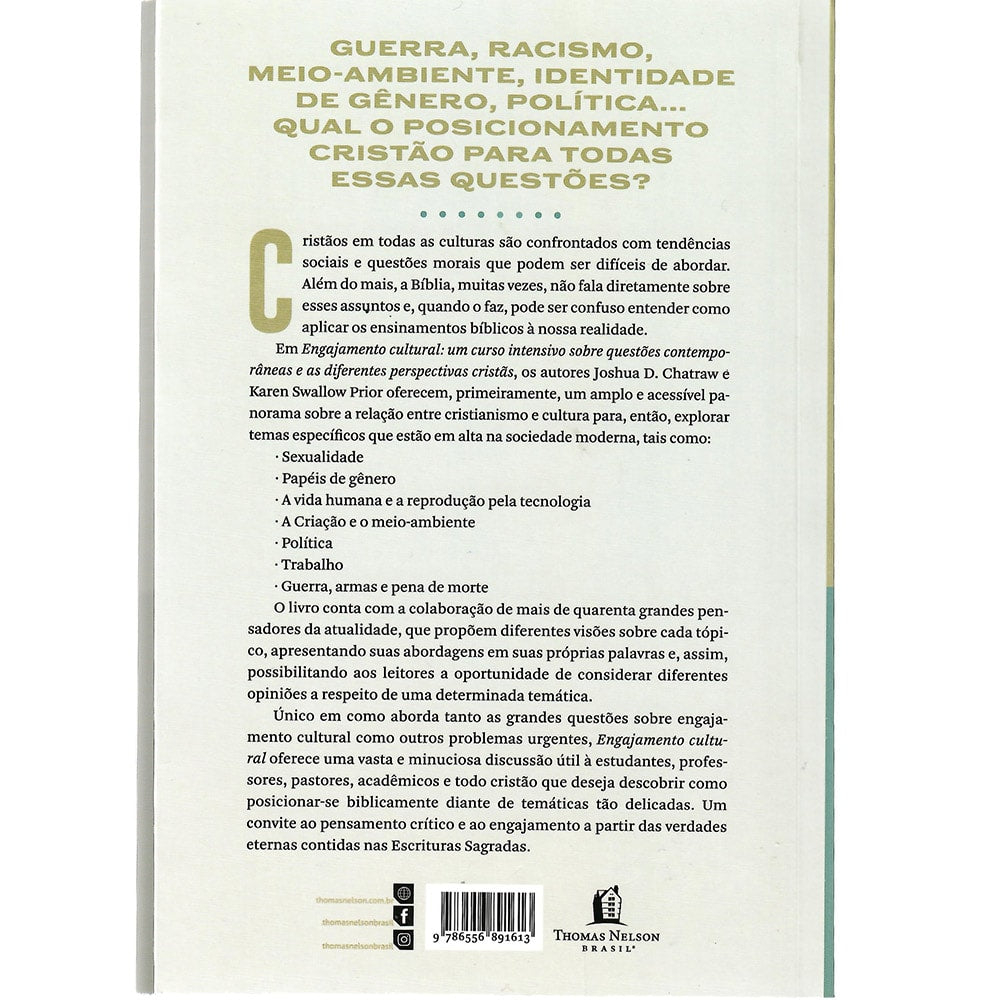 Engajamento cultural | Joshua D. Chatraw e Karen Swallow Prior