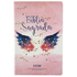 Bíblia Sagrada NVI, capa dura rosa com asas em aquarela azul e rosa, detalhes dourados e letras cursivas. — Plenitude