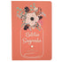 Bíblia Sagrada ACF, capa dura coral com arranjo floral em pote e letras brancas. — Plenitude
