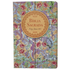 Bíblia Sagrada King James 1611, capa dura com estampa floral em tons de roxo, verde e rosa, com selo central. — Plenitude.