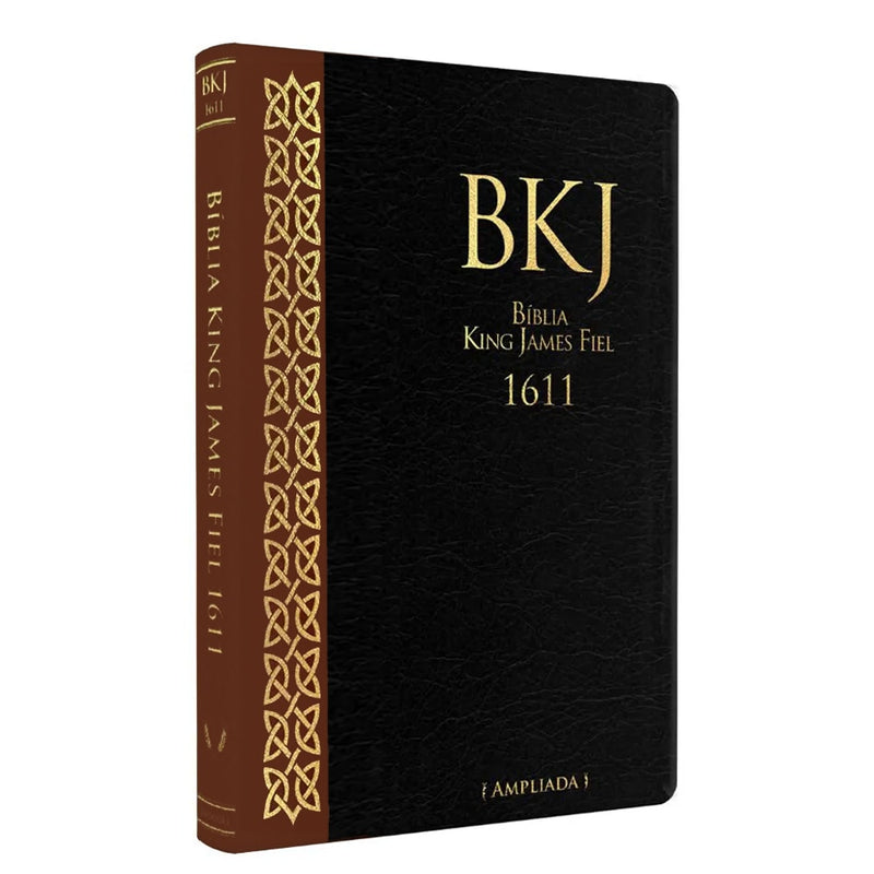 Bíblia King James 1611 Ultrafina Ampliada | Letra Normal | Capa Marrom e Preta