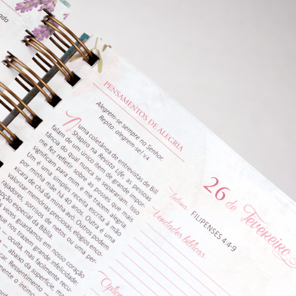 Meu Plano com Deus | Planner 2022 | Exemplo de Cristo | Capa Rosa