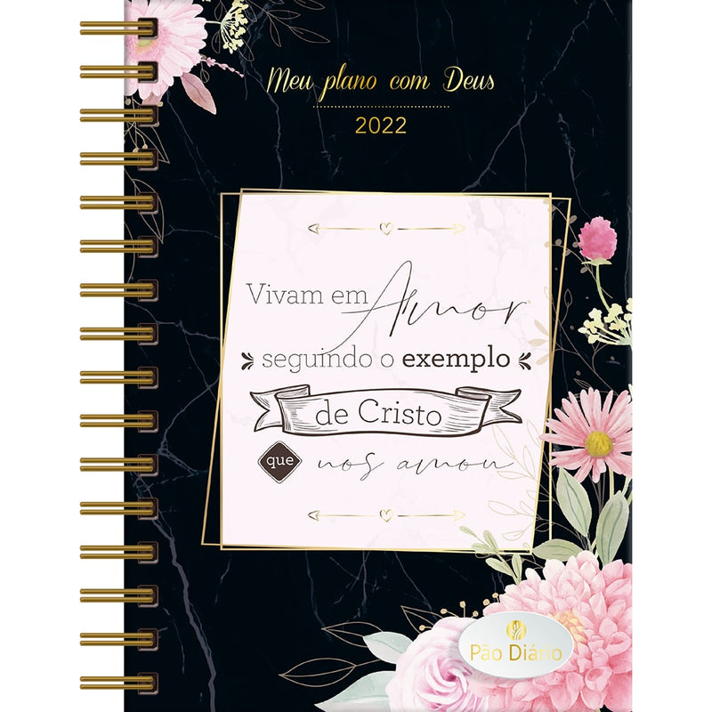 Meu Plano com Deus | Planner 2022 | Exemplo de Cristo | Capa Preta