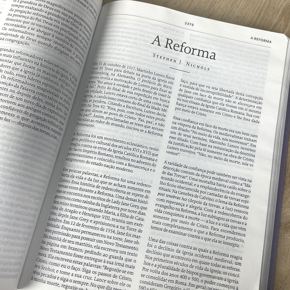 Bíblia de Estudo da Fé Reformada 2° Edição | ARA | Capa Luxo Vinho com Estojo