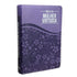 Bíblia da Mulher Virtuosa, ARC, letra normal, capa PU luxo roxa com estampa floral e joaninhas. — Plenitude