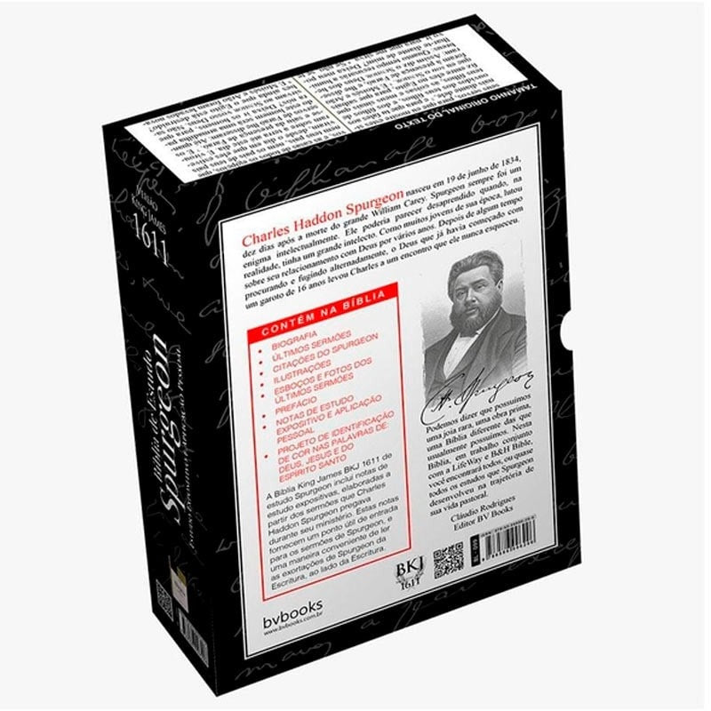 Bíblia de Estudo Spurgeon | King James 1611 | Letra Grande | Luxo | Verde