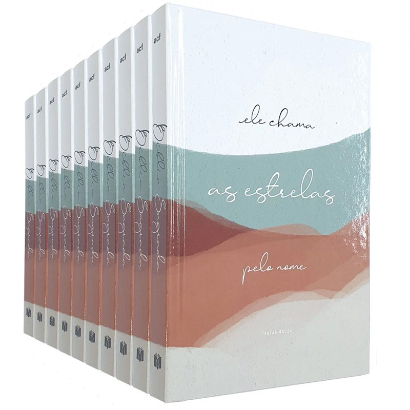 Kit de 10 Bíblias Minimalista Estrelas | ACF | Letra Maior | Capa Dura