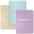 Kit Devocional do Secreto + Planner do Secreto: Três livros, um bege "Planner do Secreto", um azul "Devocional Simplificado" e um roxo "Devocional". — Plenitude