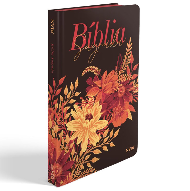 Bíblia Sagrada Slim Buquê de Flores | NVI | Letra Maior | Flexível