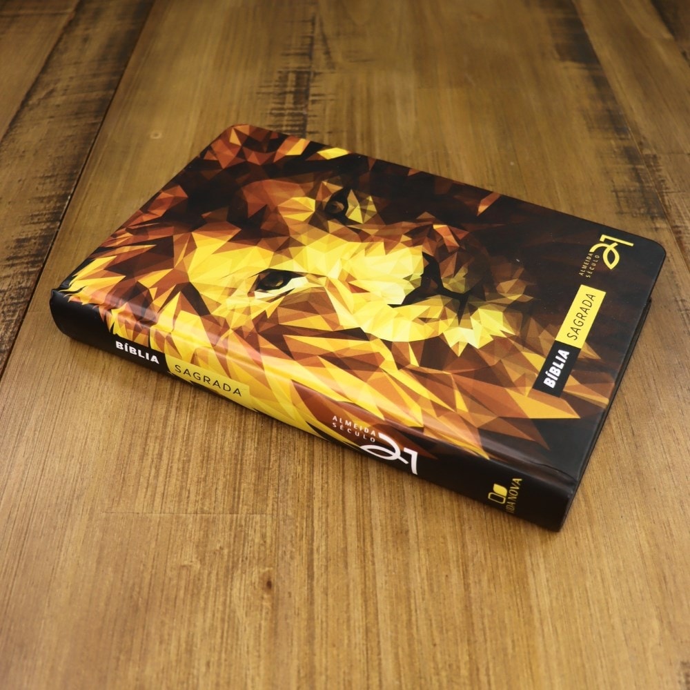 Bíblia Almeida Século 21 | A21 | Letra Média | Capa Dura | Lion Low Poly