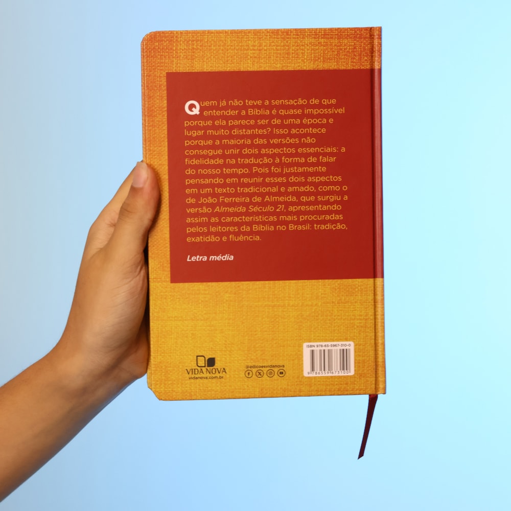 Bíblia Almeida Século 21 | A21 | Letra Média | Capa Dura | Cruz de Cristo