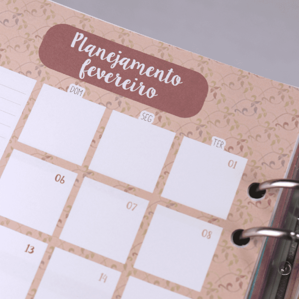 Planner 2022 Pão Diário | Capa Rosas Fichário