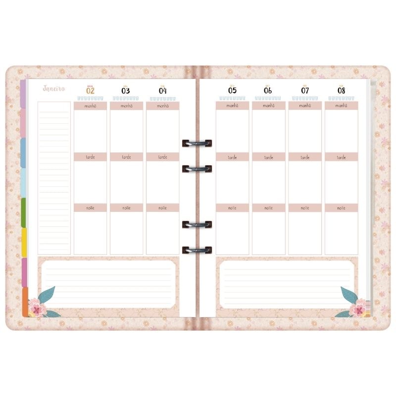 Planner 2022 Pão Diário | Capa Rosas Fichário
