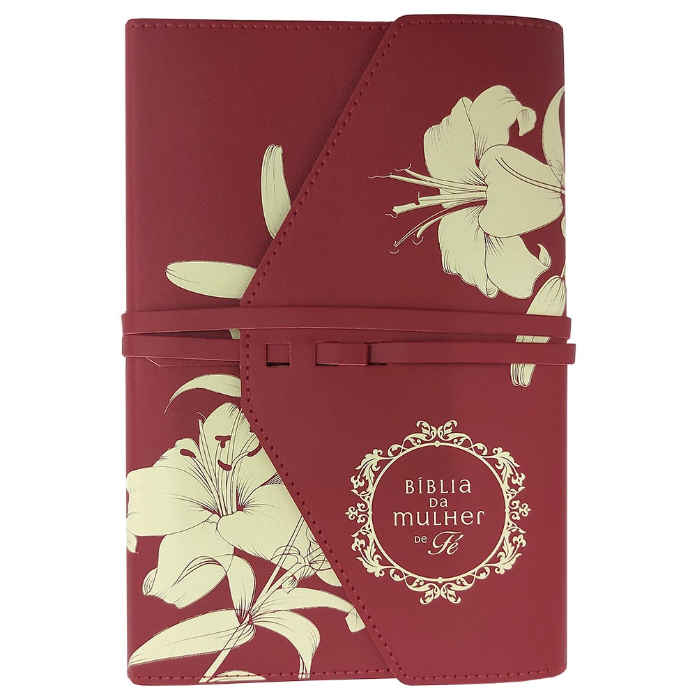 Bíblia da Mulher de Fé | NVI | Comentários Sheila Walsh | Capa Luxo Vinho