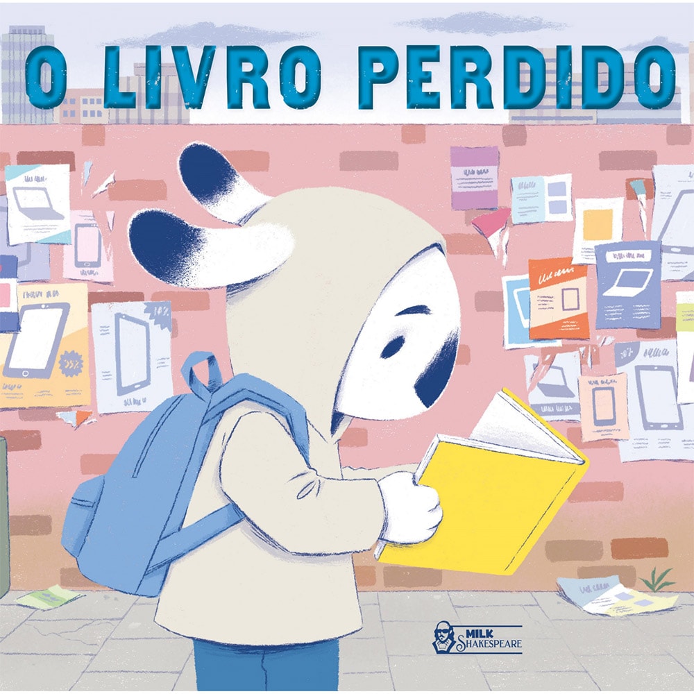 Livro O Livro perdido de Margarita Surnaite, capa ilustrada com coelho lendo. — Plenitude