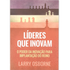 Livro de capa comum com faixas coloridas e peças de xadrez, título "Líderes que inovam" em branco. — Plenitude