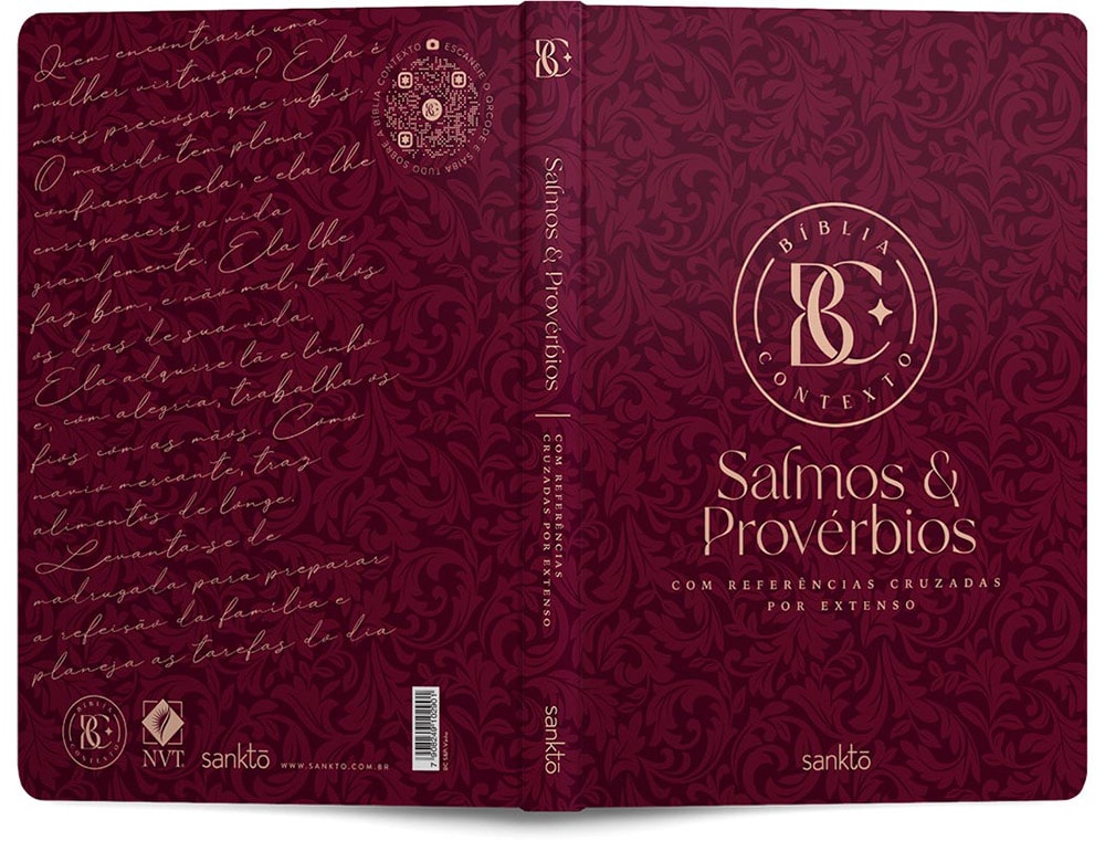 Bíblia Contexto | Salmos e Provérbios | NVT | Capa Dura | Vinho