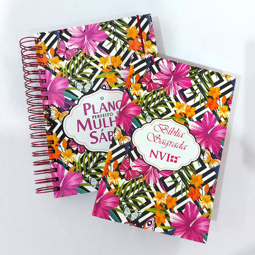 Kit Flores Hibisco | Bíblia Slim e O Plano Perfeito da Mulher Sábia