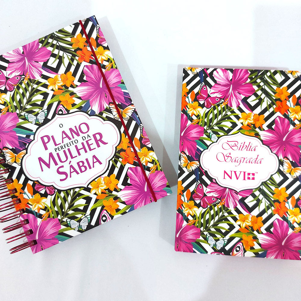 Kit Flores Hibisco | Bíblia Slim e O Plano Perfeito da Mulher Sábia