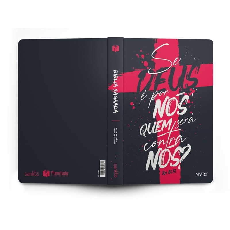 Kit de 10 Bíblias Se Deus é por nós Rm 8:31 | NVI | Letra Normal | Capa Flexível