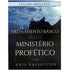 Livro "Treinamento Básico para Ministério Profético" de Kris Vallotton, capa azul escura com montanha. — Plenitude