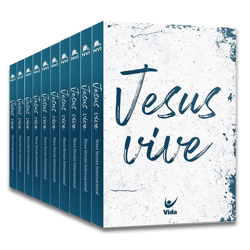 Kit 10 Bíblia NVI, Jesus Vive, Capa Brochura. — Plenitude