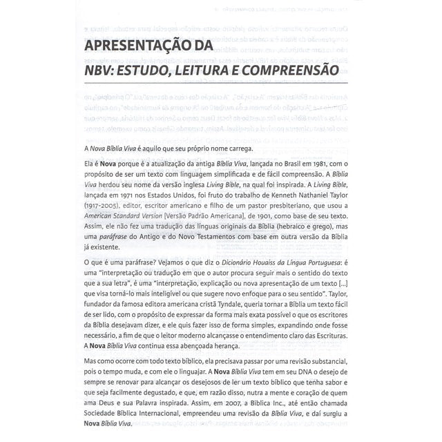 Bíblia De Estudo Nova Bíblia Viva | NBV | Capa Marrom