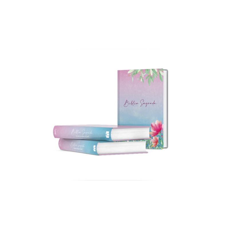 Kit de 10 Bíblias Sagrada Jardim Florido | ACF | Letra Maior | Capa Dura