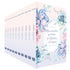 Kit de 10 Bíblias Sagradas NVI Mulher que Teme, capa dura com ilustração de flores azuis e rosas. — Plenitude