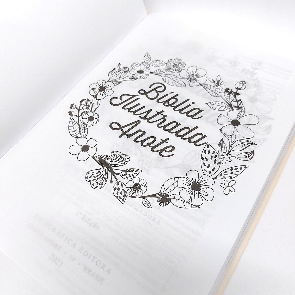 Bíblia Ilustrada Anote Meu Repouso | NVT | Letra Normal | Capa Dura