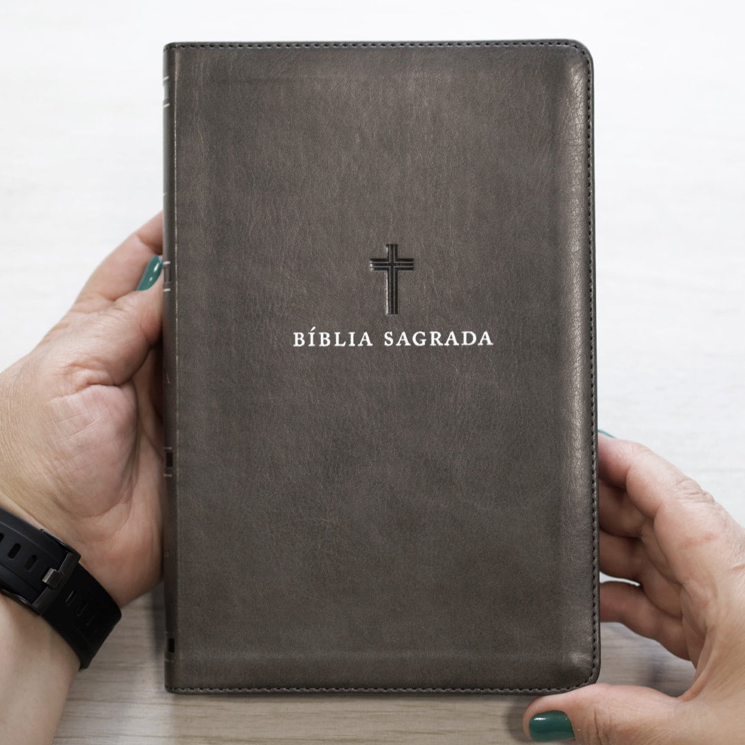Bíblia Sagrada | ACF | Leitura Perfeita | Letra Grande | Couro Soft Cinza