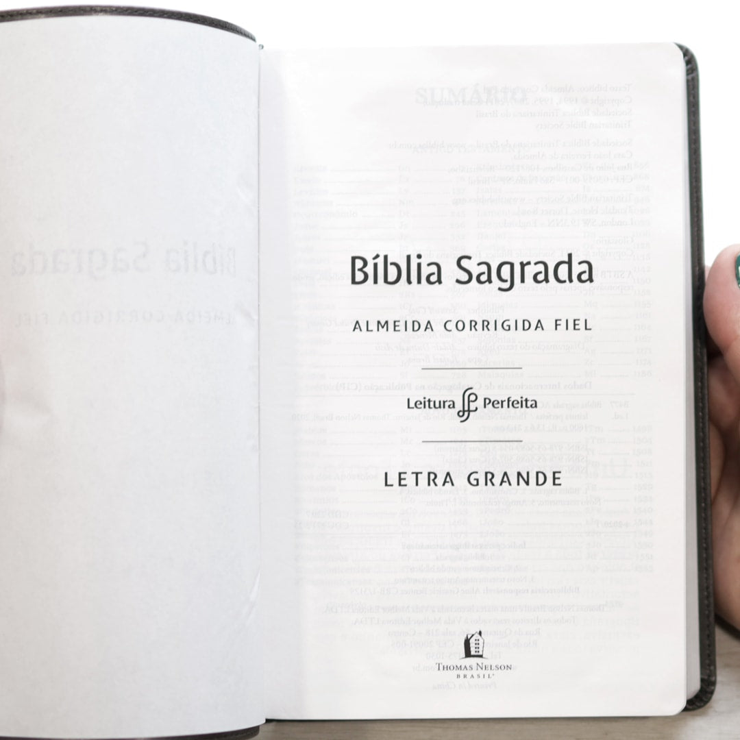 Bíblia Sagrada | ACF | Leitura Perfeita | Letra Grande | Couro Soft Cinza