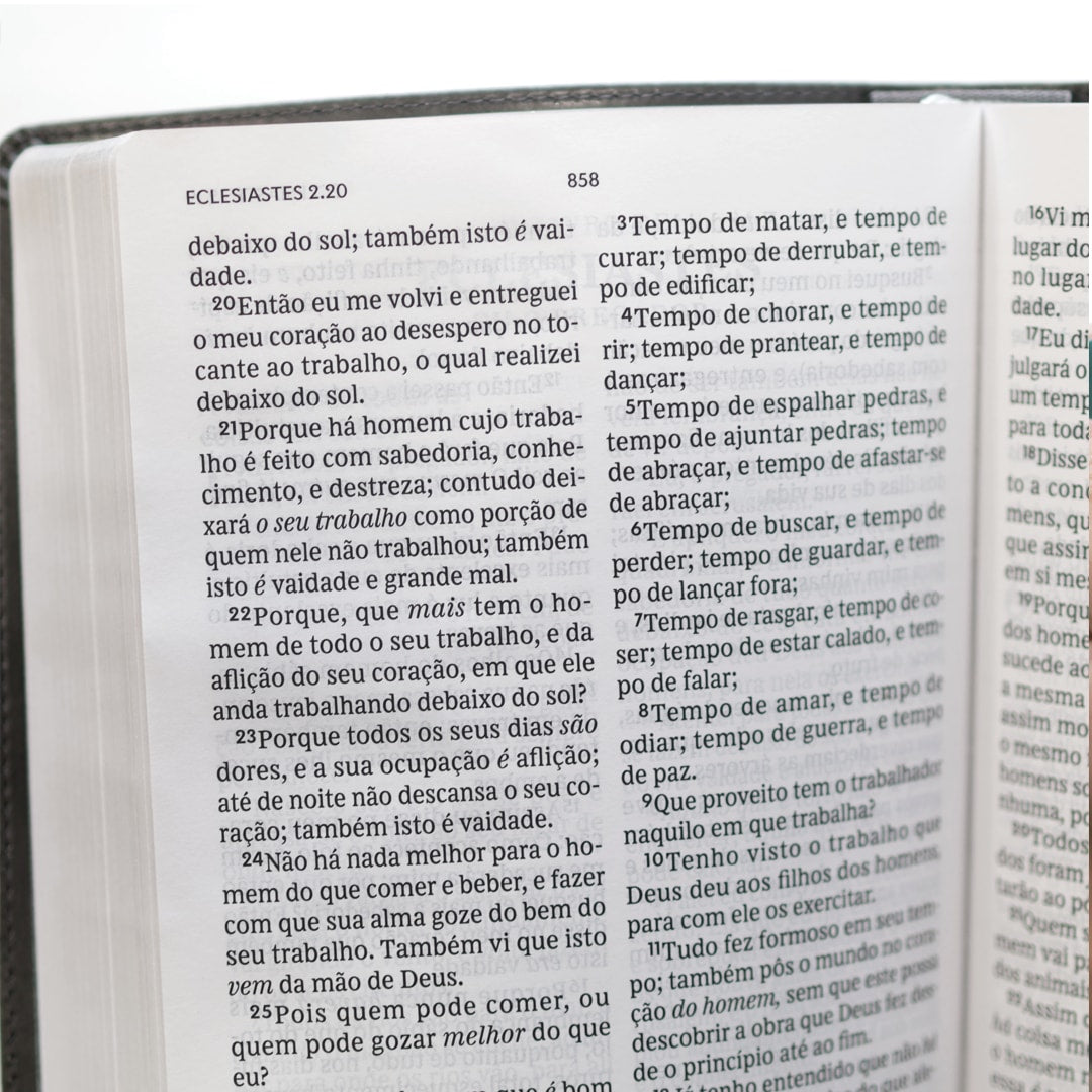 Bíblia Sagrada | ACF | Leitura Perfeita | Letra Grande | Couro Soft Cinza