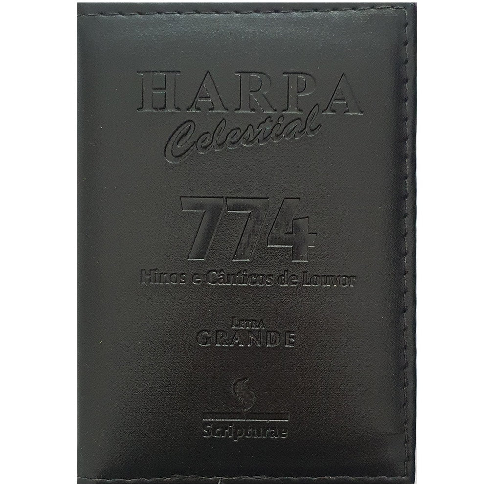 Harpa Celestial 774, Letra Grande, Capa Luxo Preto. — Plenitude