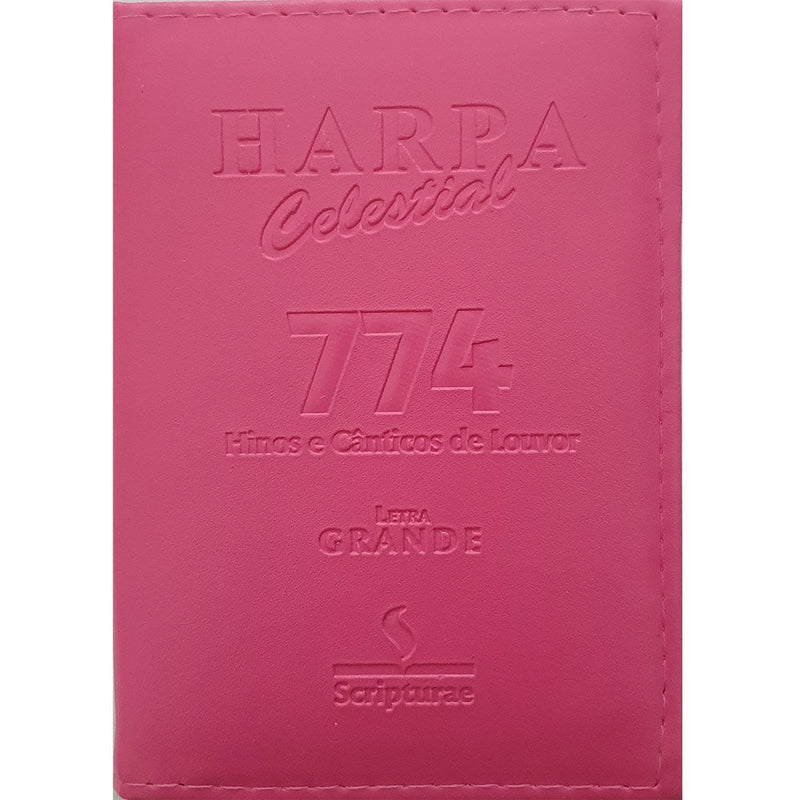 Harpa Celestial 774 | Letra Grande | Capa Luxo Pink