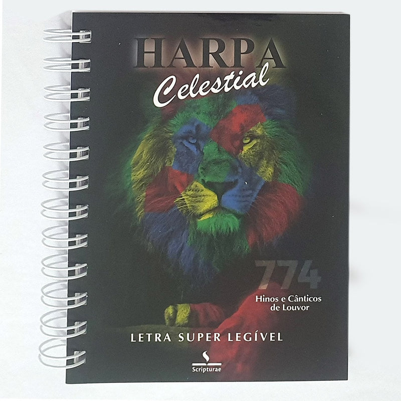 Harpa Celestial 774, Super Legível, Espiral Leão Colorido. — Plenitude