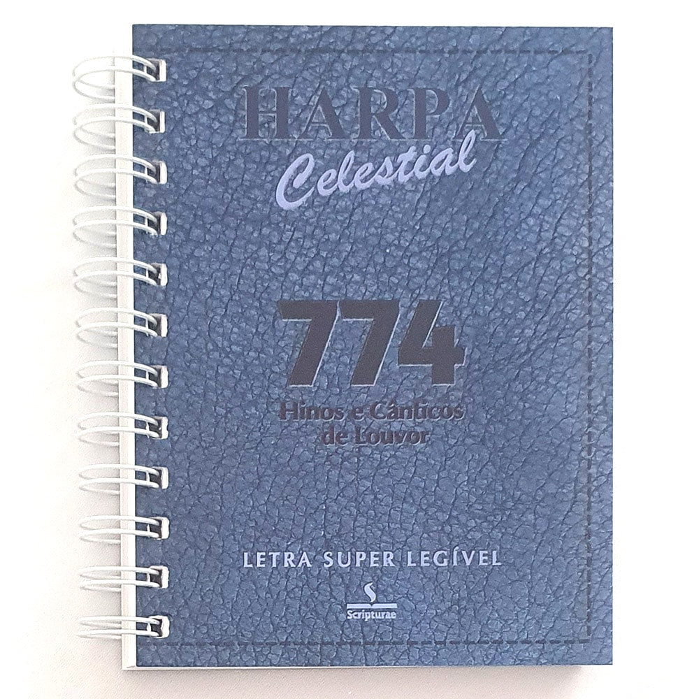 Harpa Celestial 774, Super Legível, Espiral Azul. — Plenitude