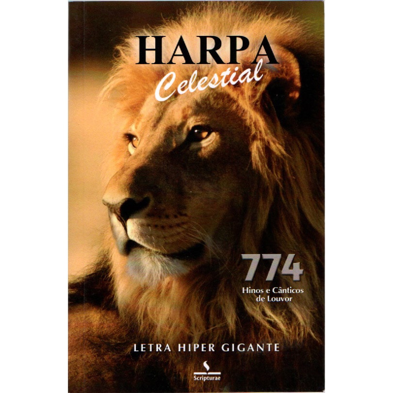 Harpa Celestial 774 Hipergigante, capa com imagem de um leão. — Plenitude